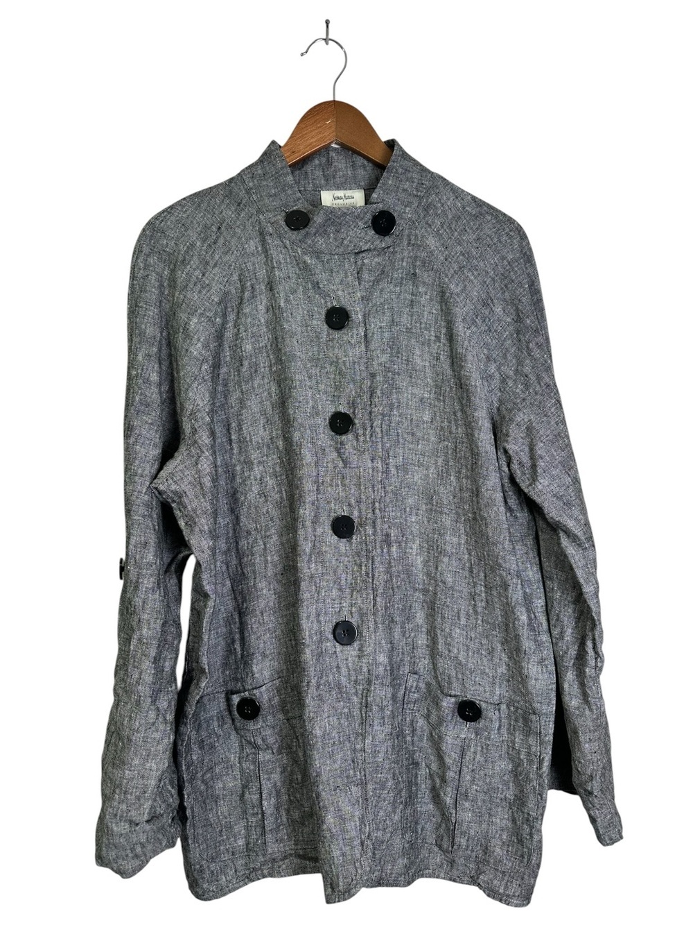Neiman Marcus Women’s XL Button Front Linen Jacket